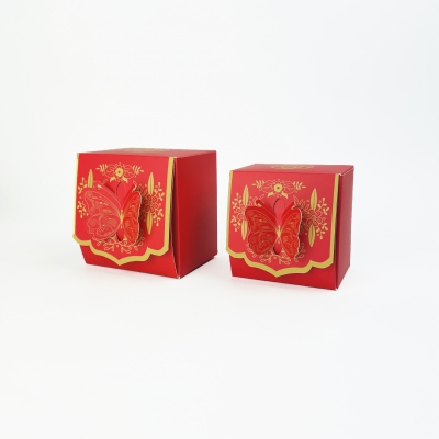 蝴蝶(dié)鎖扣喜糖盒